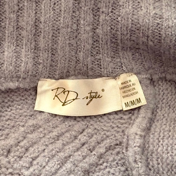 RD Style Size Medium Light Purple Sonole Open Drape Knit Cardigan - Picture 5 of 5